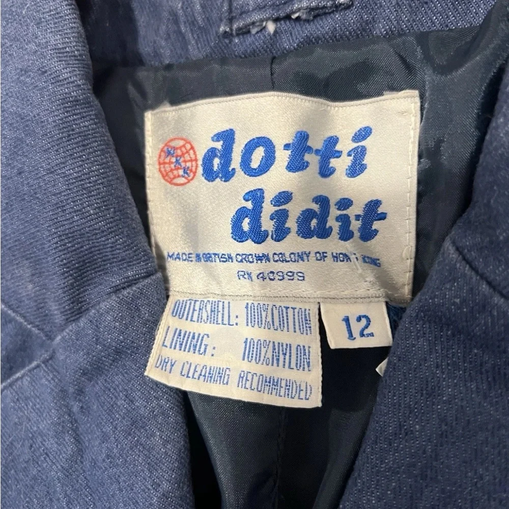 Vintage 70s dotti didit Women’s denim Blazer - Picture 2 of 6